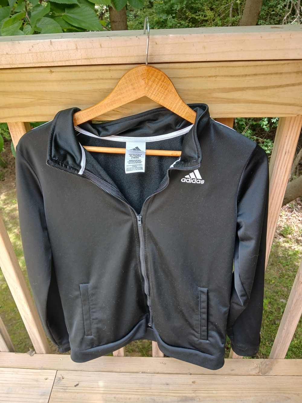 Adidas Black Full-Zip Athletic Jacket